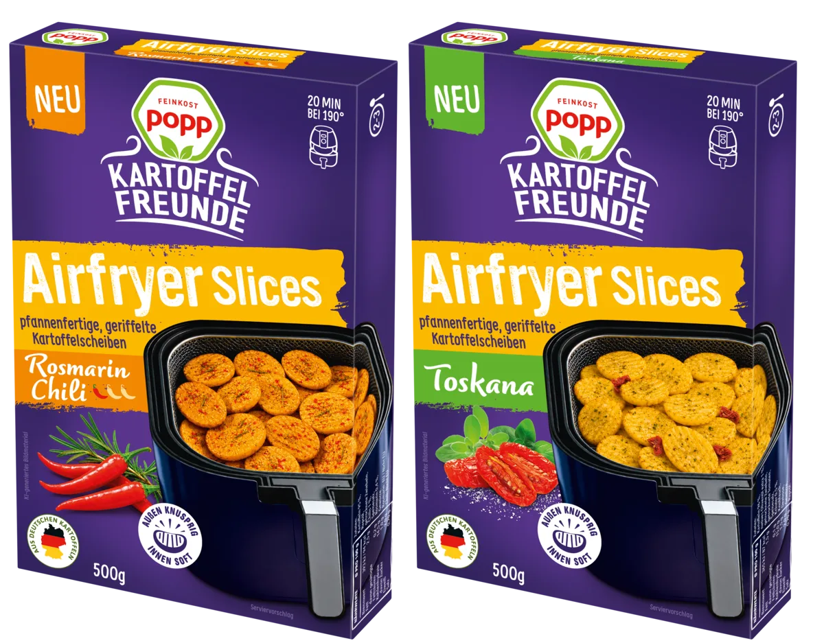 Titelbild: Popp: Popp Kartoffelfreunde bringt Kartoffel-Slices ins Kühlregal